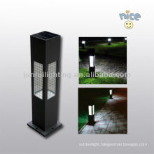 Aluminium/Stainless steel solar garden light with glass lampshade and Ce&RoHs Certificate